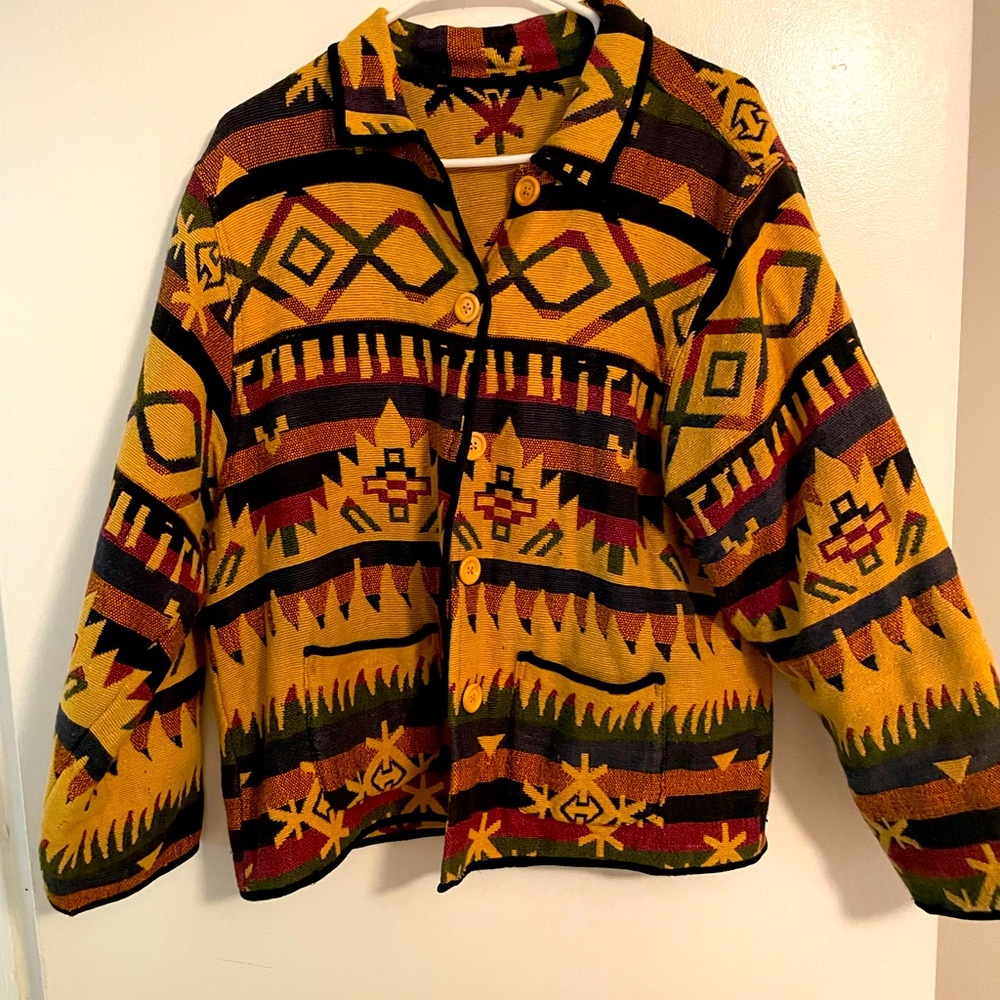 Aztec print jacket